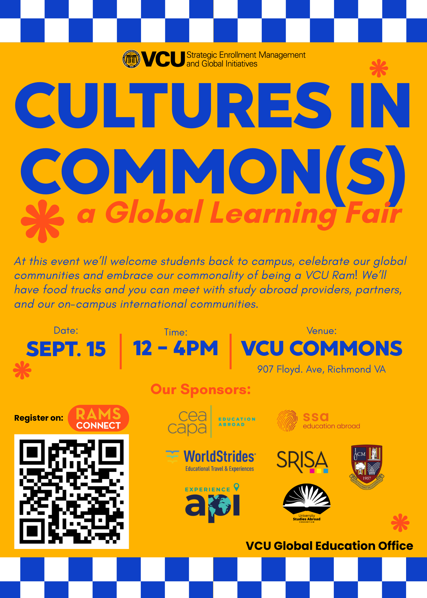 VCU Cultures in Common(s): a Global Learning Fair flyer